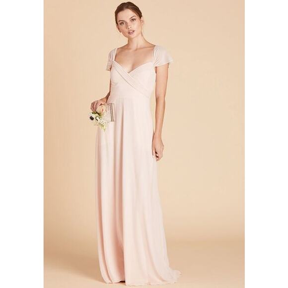 NWT Birdy Grey Pale Blush Spence Chiffon Convertible Maxi Dress M - Picture 2 of 16